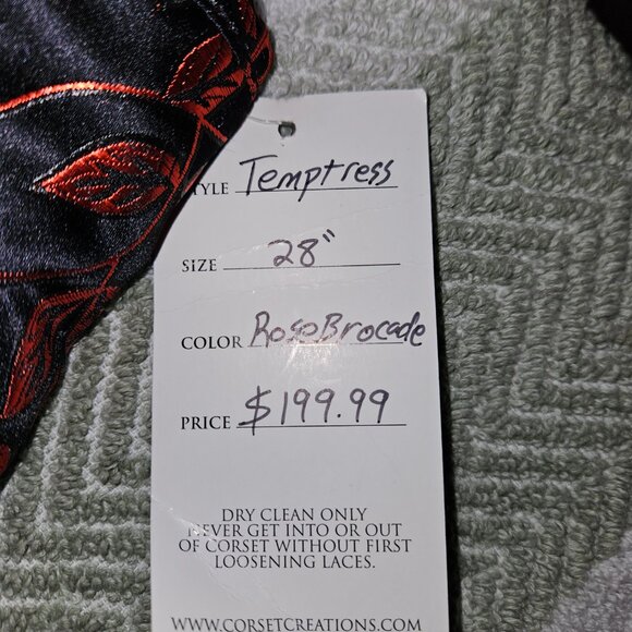 Long Torso Tight Lacing Front Zip Corset LARGE - Picture 3 of 16